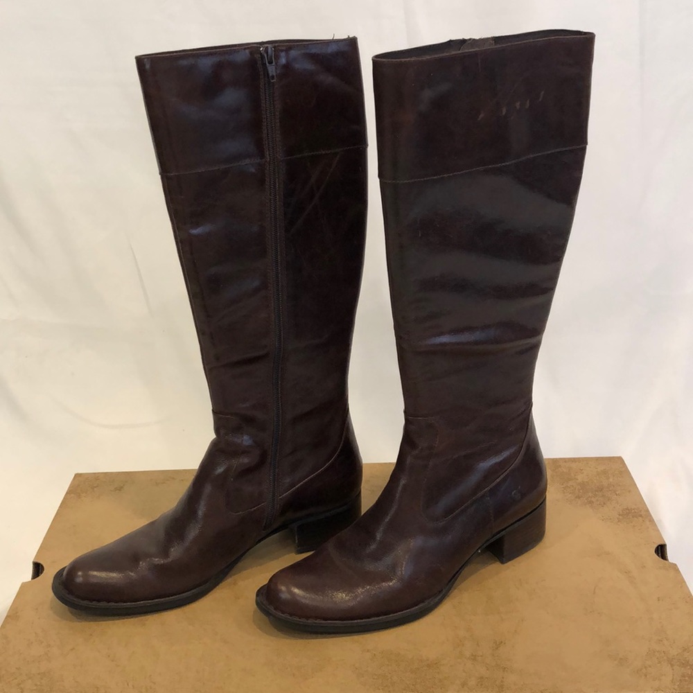 Born Crown Asbee Leather Riding Boots 9.5